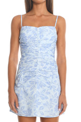 Anaia Ruched Mini Dress Blue