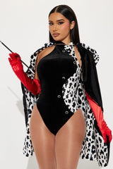 Fashionably Cruel Babe 4 Piece Costume Set - Black/combo