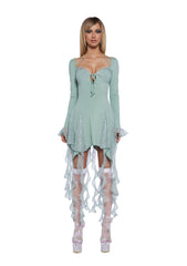 Lost In Fairyland Mini Dress - Green