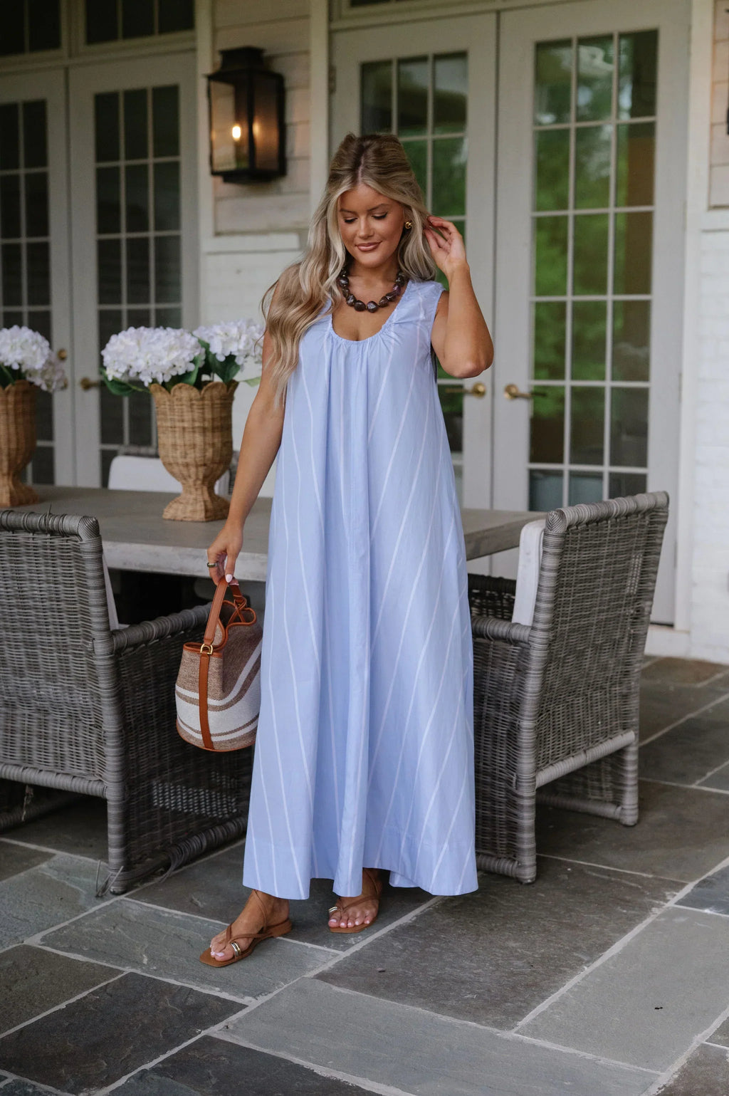 Betsy Maxi Dress-Light Blue