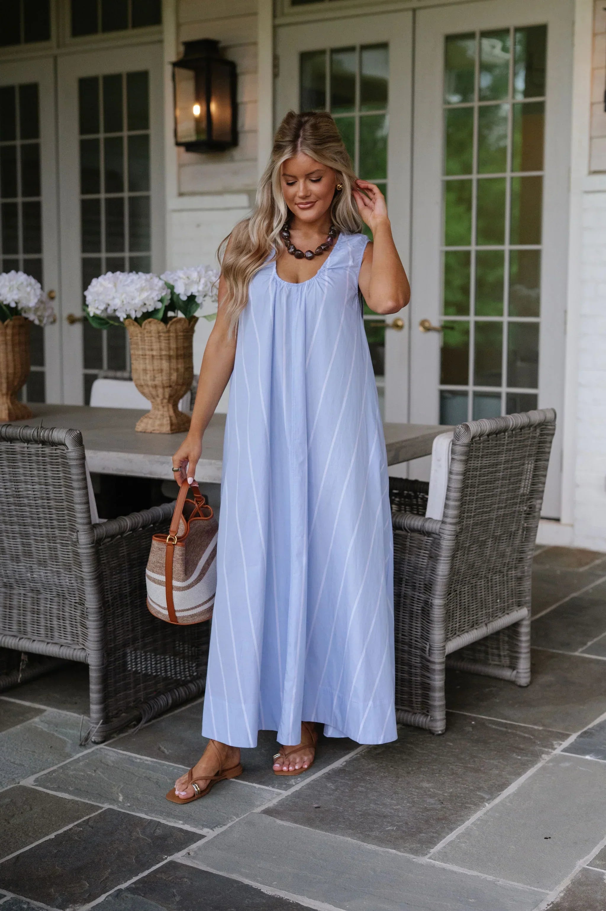 Betsy Maxi Dress-Light Blue