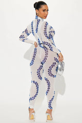 Tequila Tasting Cutie 3 Piece Costume Set - White/Blue