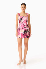 Lumiflora A-Line Mini Dress in Pink Floral