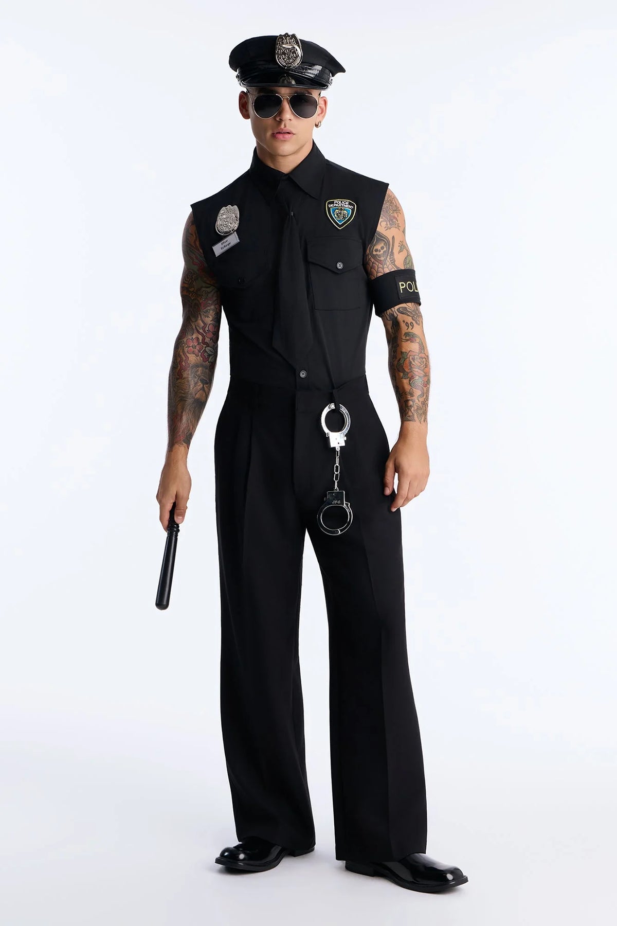 Dirty Cop 7 Piece Costume Set - Black