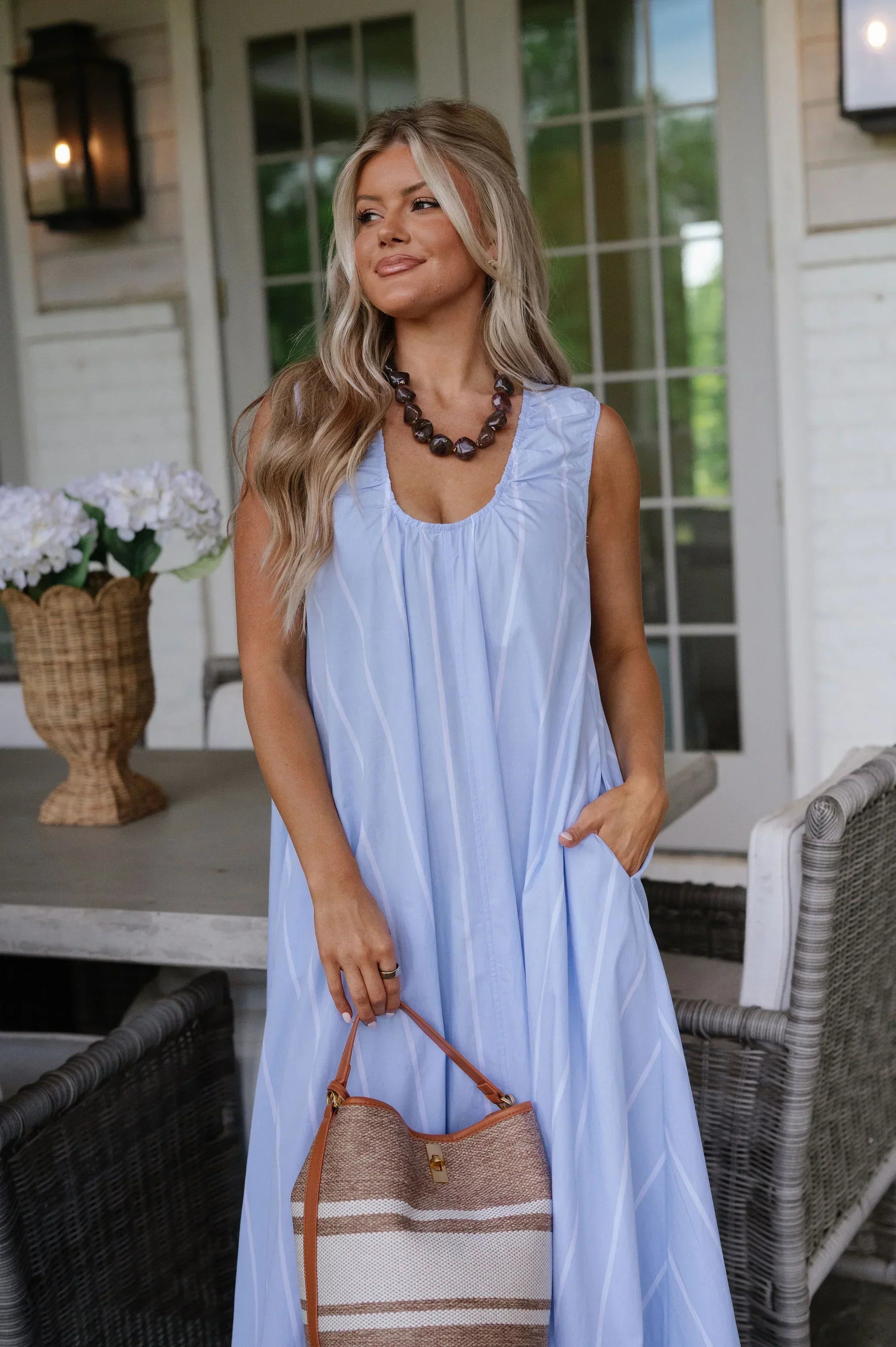 Betsy Maxi Dress-Light Blue