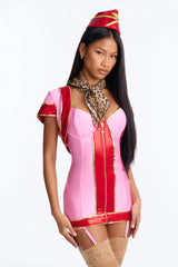 Turbulence Tease 5 Piece Costume Set - Pink/combo