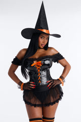 Wickedly Hot 7 Piece Costume Set - Black/combo