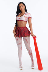 Zombae 4 Piece Costume Set - Red/combo