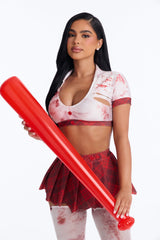 Zombae 4 Piece Costume Set - Red/combo