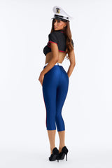 Major Tease 5 Piece Costume Set - Navy/combo