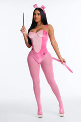 Pink Prowler 5 Piece Costume Set - Pink