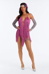 Speakeasy Siren 4 Piece Costume Set - Pink