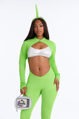 Flirty Green 4 Piece Costume Set - Green