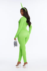 Flirty Green 4 Piece Costume Set - Green