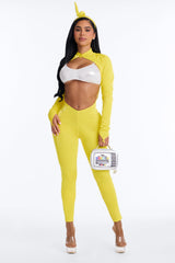 Lala Lust 4 Piece Costume Set - Yellow