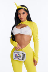 Lala Lust 4 Piece Costume Set - Yellow