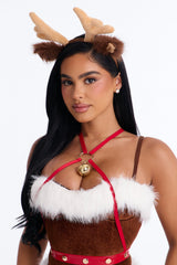 Reindeer Romance 5 Piece Costume Set - Brown/combo