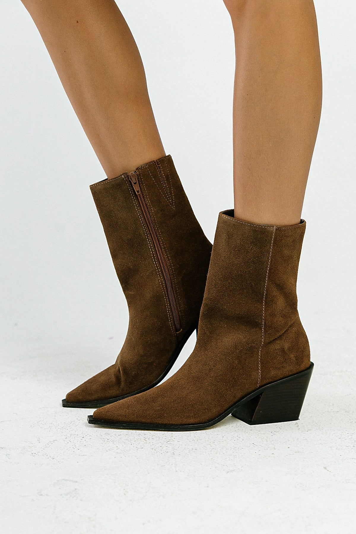 Cleo Ankle Bootie in Brown