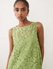 lace shift mini dress in green