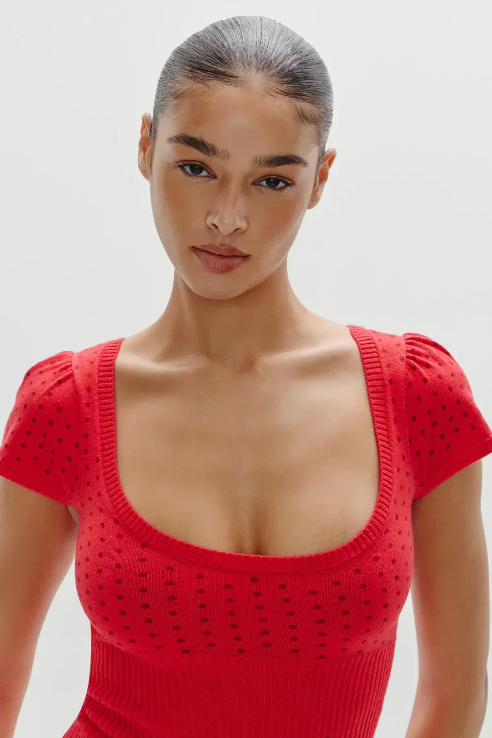 Eliza Knit Mini Dress - Cranberry