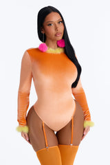 Moustache Mischief Cutie 3 Piece Costume Set - Orange