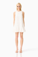 CURAAE Sierra Mini Shift Dress in White