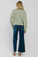 Marcie Striped Sweater in Green