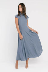 Marlee Maxi Dress in Slate Blue