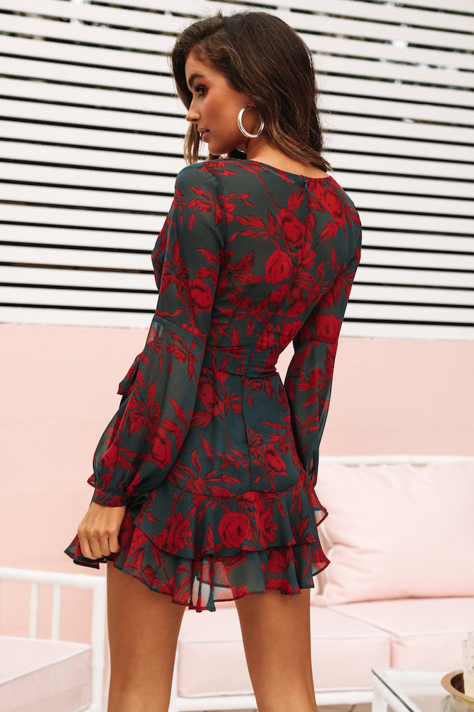 Hard To Keep Up Dress Forest Green