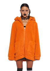 Urban Legend Pumpkin Hooded Sherpa Jacket