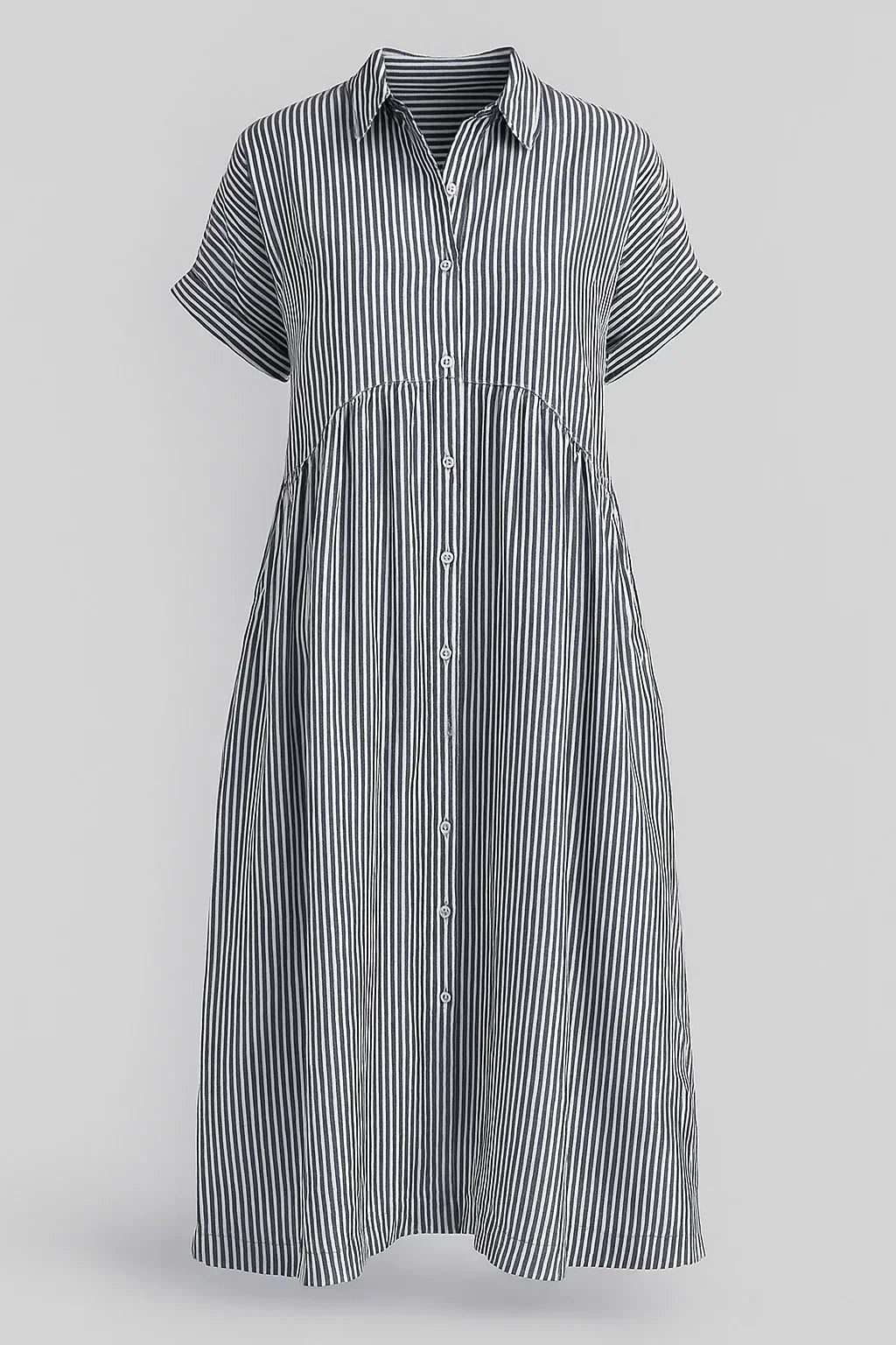 Chic Women'S Midi Dress With Handy Pockets