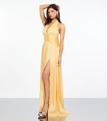 Malinda Satin A-Line Formal Dress