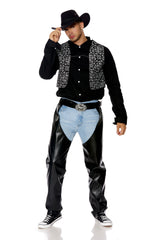 Wild West Cowboy 4 Piece Costume Set - Black