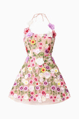 Neve A-Line Mini Dress in Pink Floral