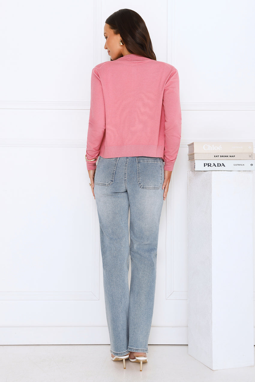 Cardi Season Long Sleeve Cardigan Pink