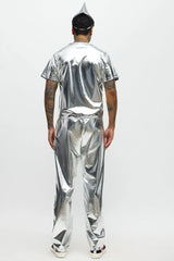 Man Of Tin 4 Piece Halloween Costume - Silver
