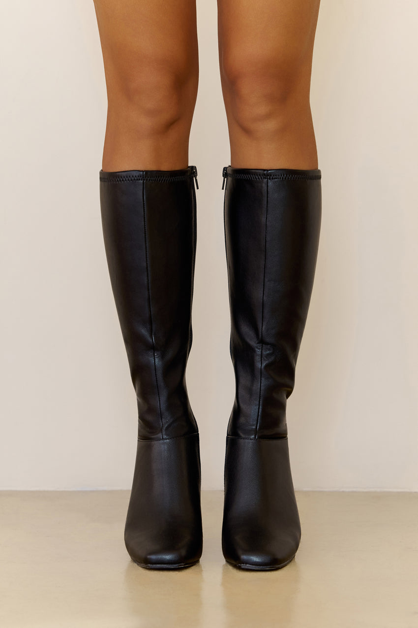 Hunny Knee High Boots Black