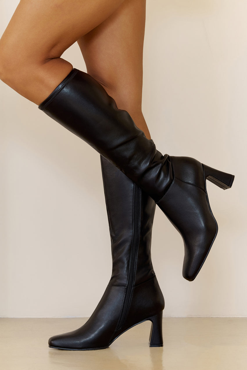Hunny Knee High Boots Black