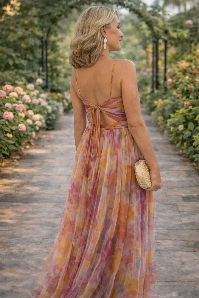 Giselle™ Floral Maxi Dress – Elegant, Flowing Silhouette With Bold Florals