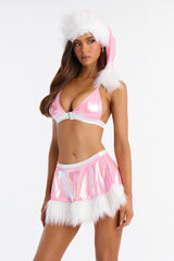 North Pole Babe 3 Piece Costume Set - Pink/combo