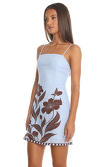 Varina Mini Dress Light Blue