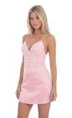 Lace Mini Dress in Pink