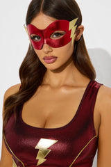Super Babe Super Fast 6 Piece Costume Set - Red/combo