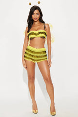 Bewitched Bumblebee 4 Piece Costume Set - Yellow/combo