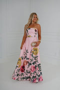 Jasmine Floral Maxi Dress-Pink Garden