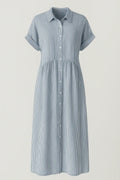 Chic Women'S Midi Dress With Handy Pockets