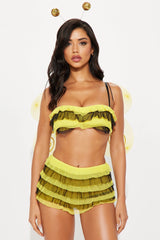 Bewitched Bumblebee 4 Piece Costume Set - Yellow/combo