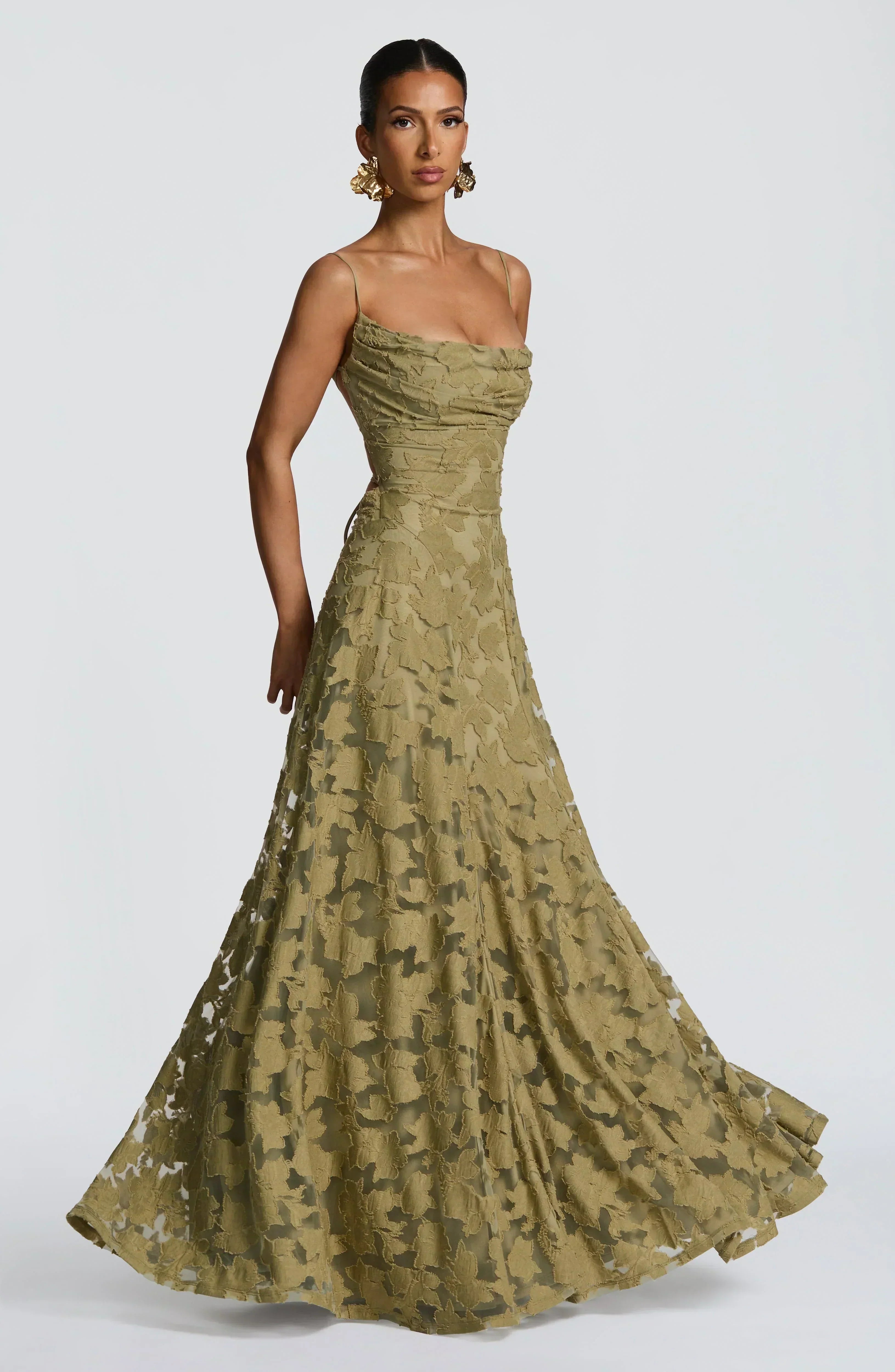 Aveline | Elegant Lace Corset Maxi Dress - Glamorous Evening Gown