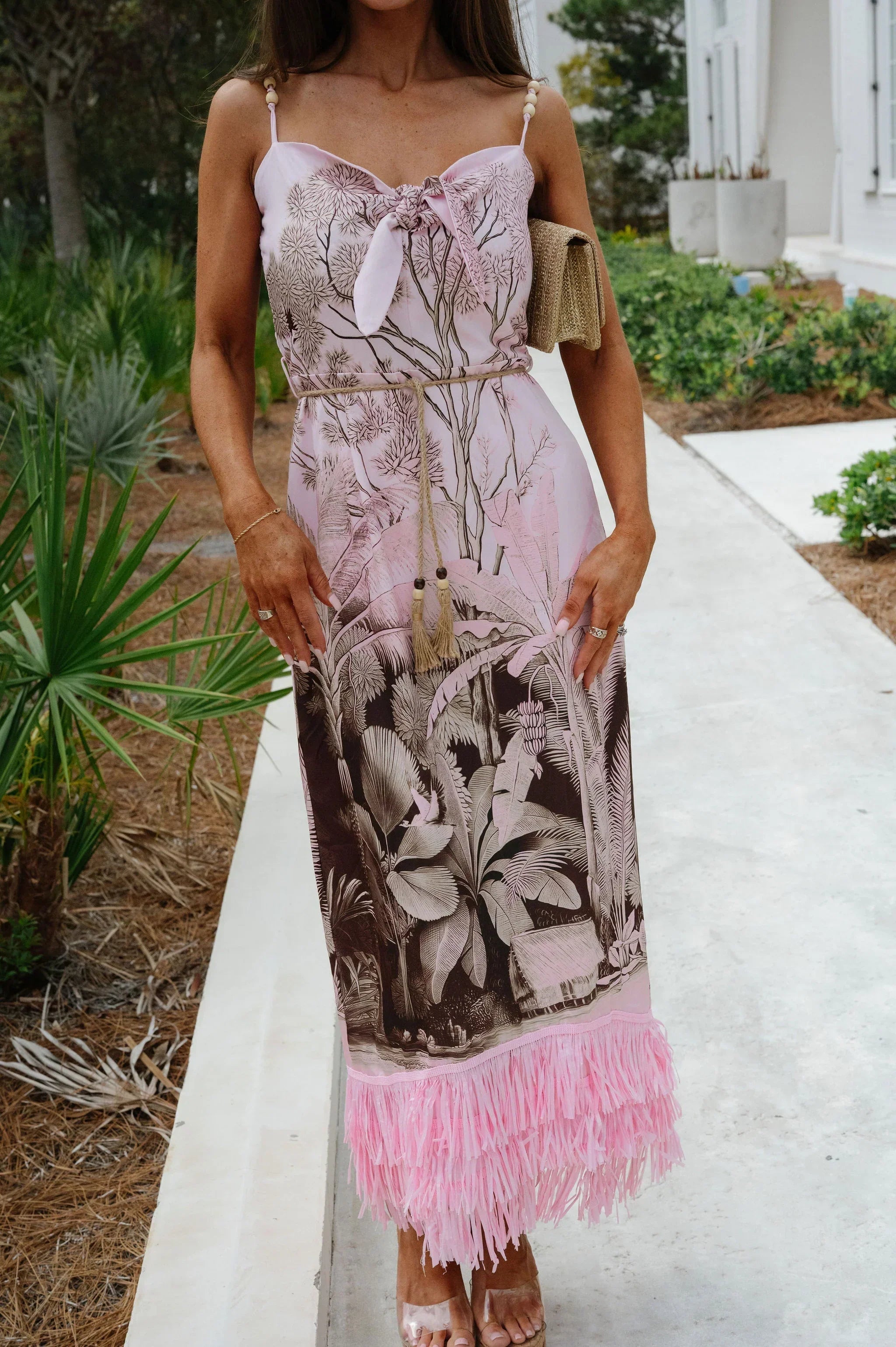 Iggy Dress-Chocolate/Pink