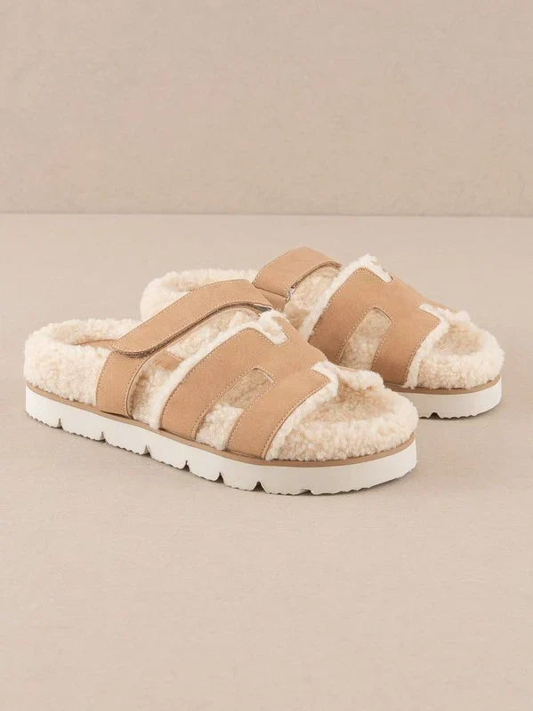 Adelene Sherpa Lined H-Strap Sandal